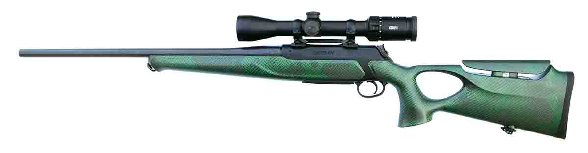 A Sauer 404 XTC .270 Winchester with a Meopta MeoStar R2 1.7-10x 42mm RD scope.